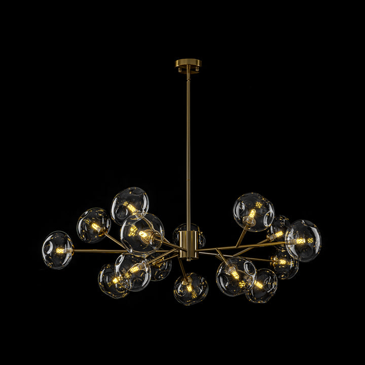 Dresqui 15-Light Dimmable Contemporary Glam Glass Bubble Chandelier (40") Brightelier