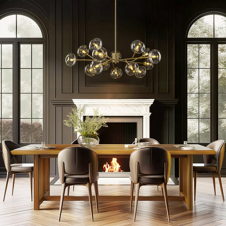 Dresqui 15-Light Dimmable Contemporary Glam Glass Bubble Chandelier (40") Brightelier