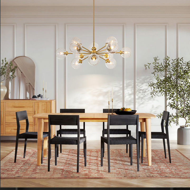 Cavoya 12-Light Dimmable Glass Modern Globe Sputnik Chandelier (33") My Store