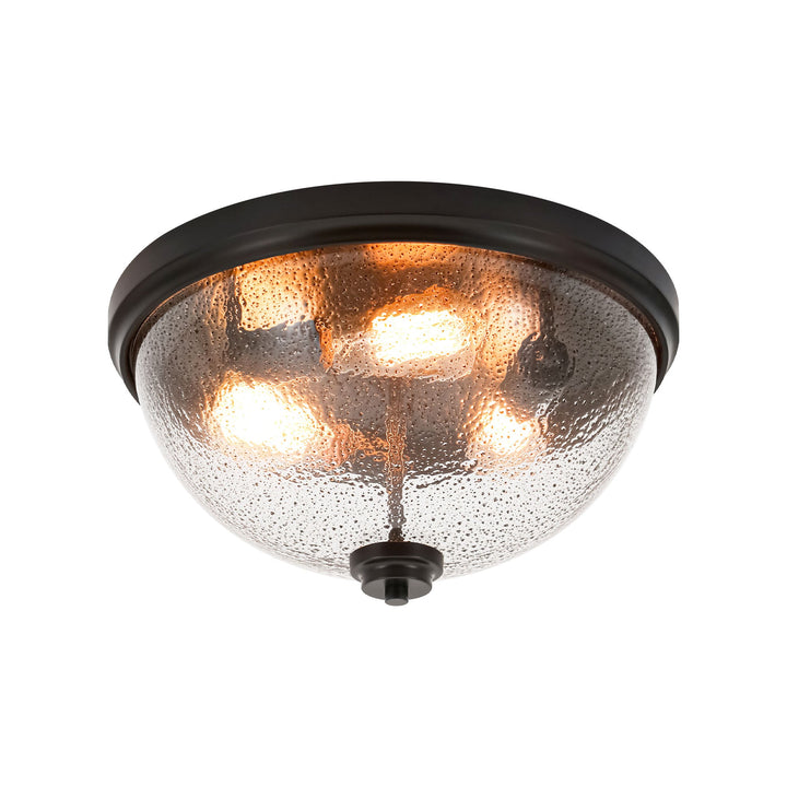 Velthra 3-Light Dimmable Glass Traditional Dome Flush Mount(16") My Store