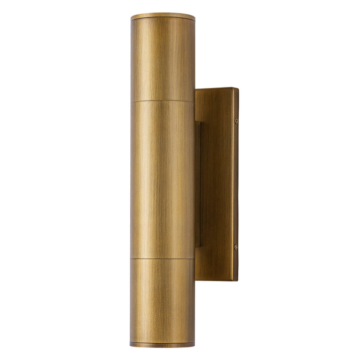 Tivora 1-Light Dimmable Aluminum LED Modern Cylindrical Outdoor Wall Sconce (15") Brightelier