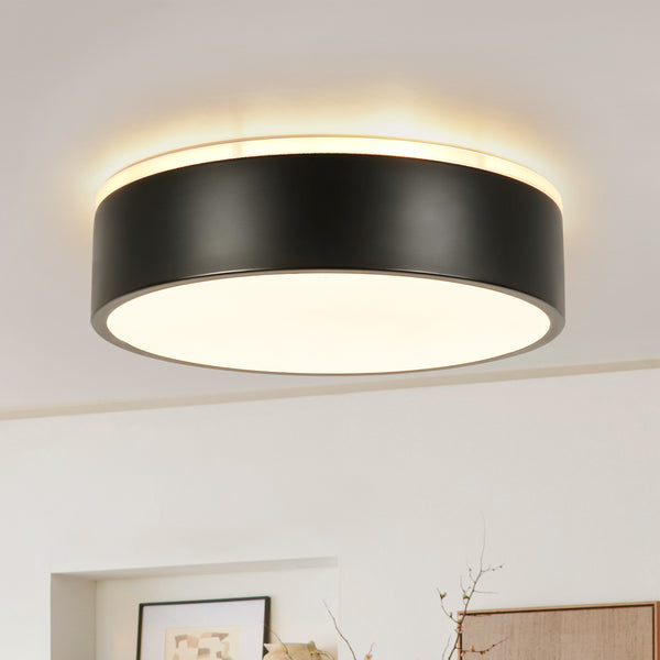 Zylla 1-Light Dimmable LED Modern Round Flush Mount Ceiling Light (11")