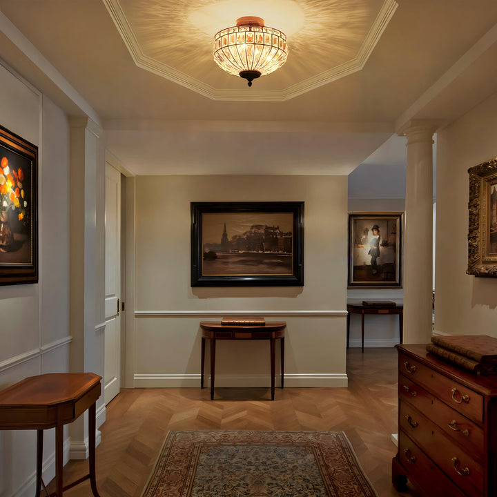 Lumisca 3-Light Dome Bowl Crystal Contemporary Semi-Flush Mount (16") My Store