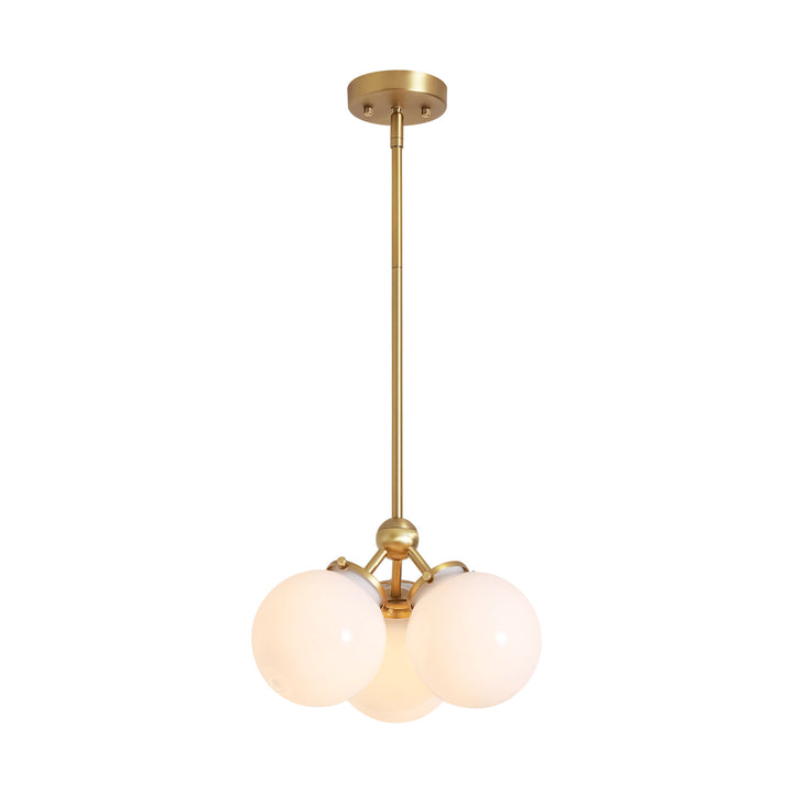 Soluma 3-Light Dimmable Opal Glass Bubble Modern  Chandelier (14") Brightelier