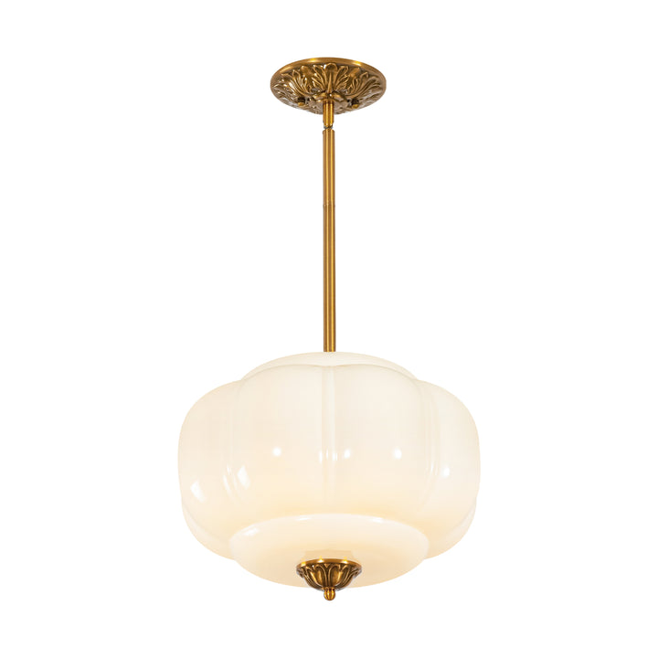 Terrana 1-Light lce-cream Ceramic Socket Ceiling Light (15") Brightelier