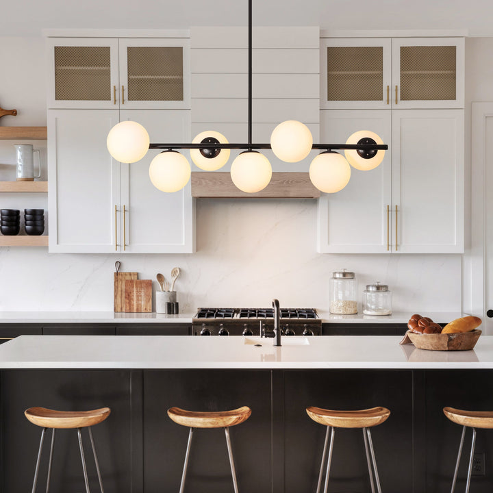 Veylin 7-Light Dimmable Glass Transitional Globe Chandelier (40") My Store