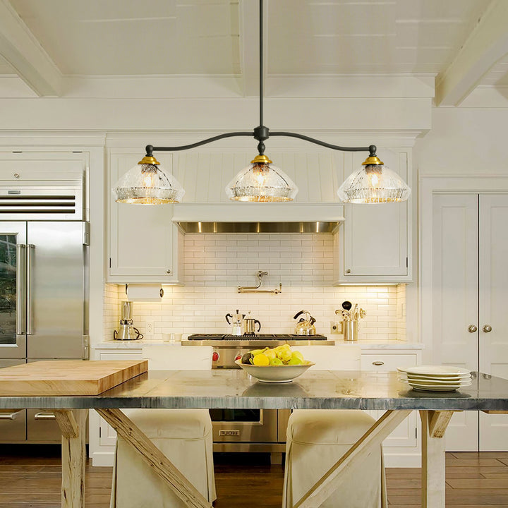 Zanthor 3-Light Dimmable Farmhouse Cone Chandelier (39") Brightelier