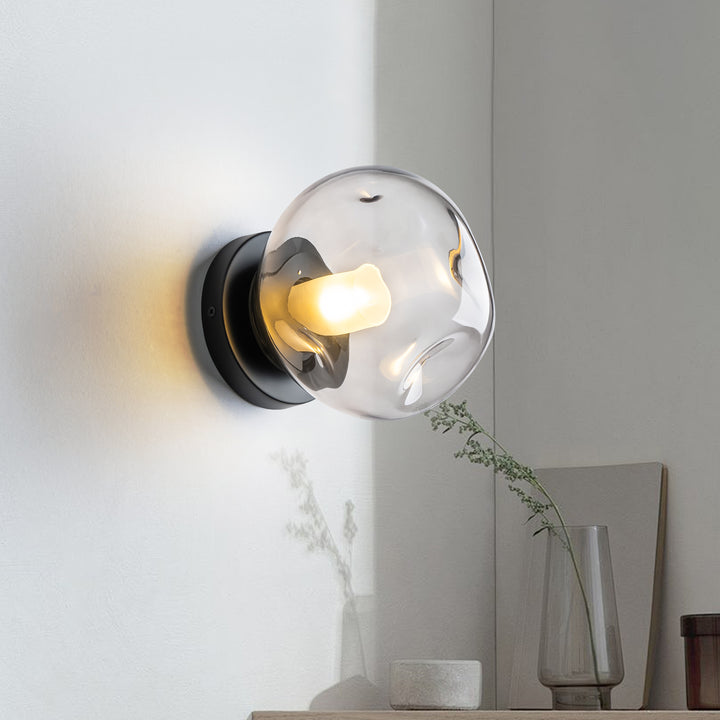 Hearthline 1-Light Unique Dimmable Modern Glass Shaded Ceiling Mounted Light (7") Brightelier