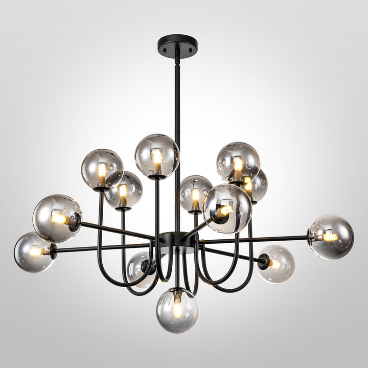 Dresqui 13-Light Sputnik Modern Linear Glass Bubble Chandelier (38") My Store