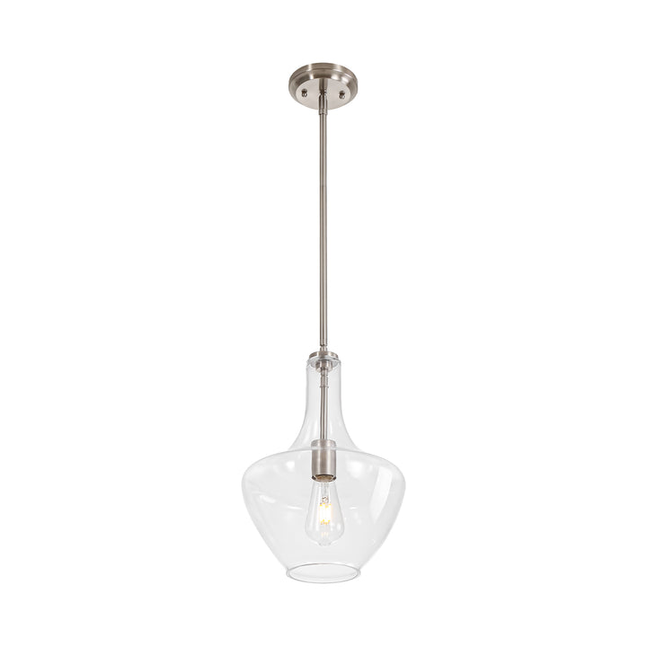 Brillara 1-Light Dimmable Glass Mid-Century Modern Pendant (10") Brightelier