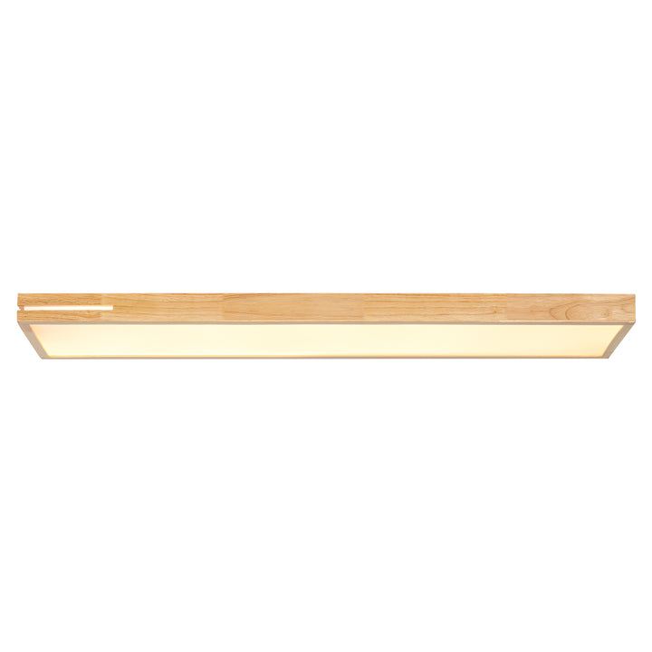 Lumisca LED Rectangle Wood Contemporary Flush Mount (47") Brightelier