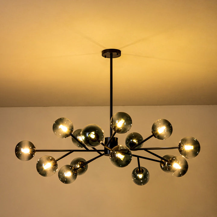 Veylin 15-Light Sputnik Modern Linear Glass Bubble Chandelier(41") My Store