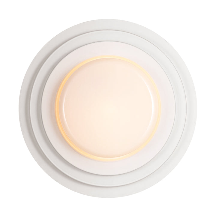 Zylla 1-Light Dimmable LED Minimalist White Cake-Shaped Tiered Ceiling Mounted Light (12") Brightelier