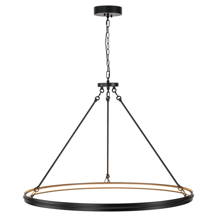 Brixia 1-Light Dimmable Aluminum LED Wagon Wheel Modern Pendant (38") My Store