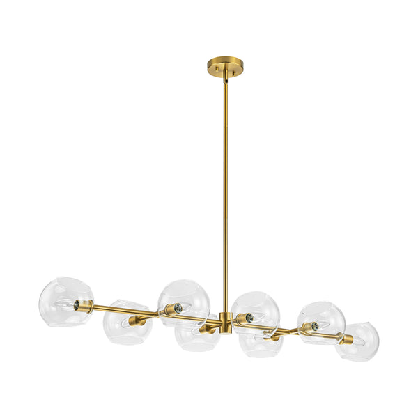 Zenvia 8-Light Linear Globe Bubble Kitchen Island Pendant (48")