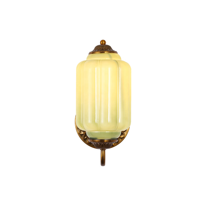 Tranquix 1-Light French Retro Copper Glass Wall Sconce (10") Brightelier