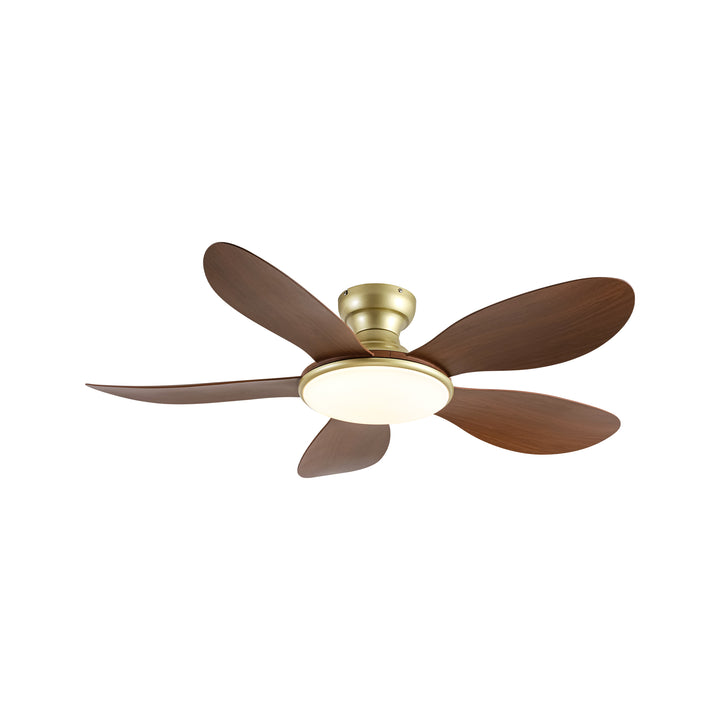 Stelo Dimmable LED Flush Mount Mid-Century Modern Large Ceiling Fan Light (51") Brightelier