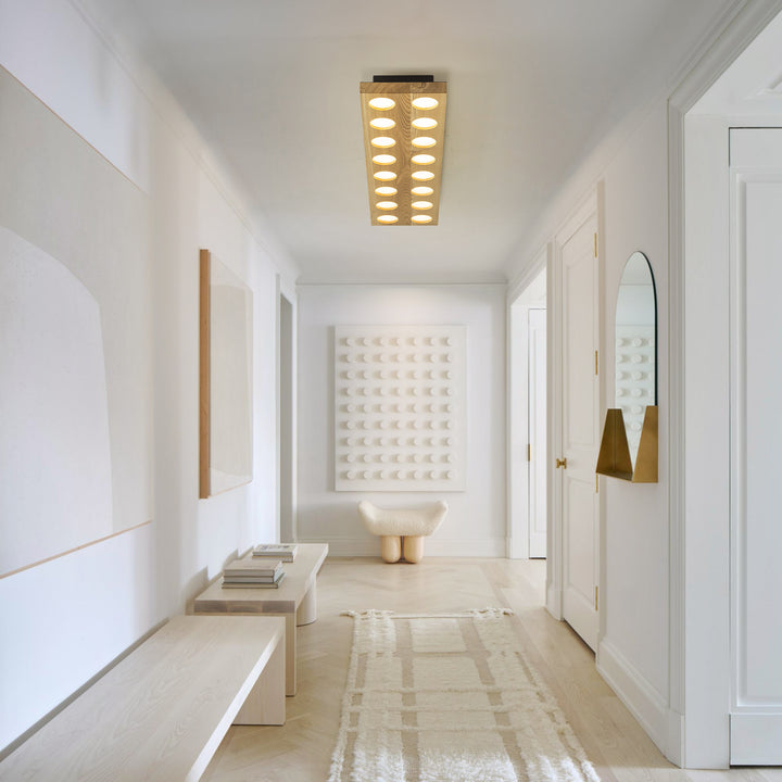 Lumisca Integrated LED Wood Rectangle Contemporary Flush Mount (31") Brightelier