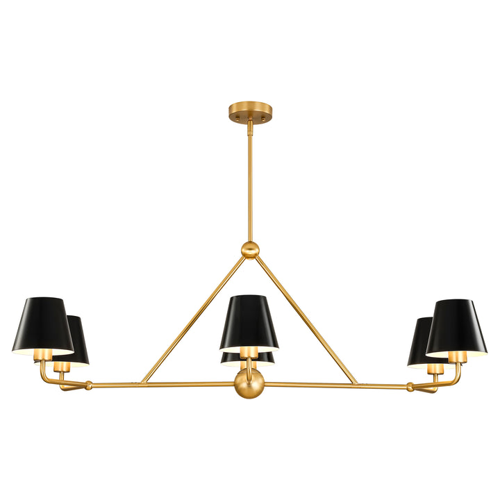 Zenvia 6-Light Linear Contemporary Kitchen Island Pendant (46") Brightelier