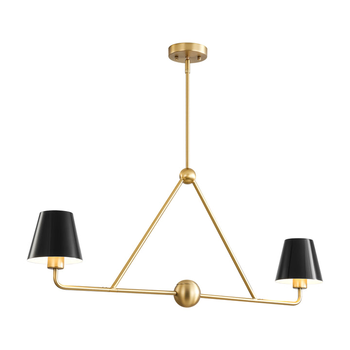 Zenvia 2-Light Linear Contemporary Kitchen Island Pendant (38") Brightelier