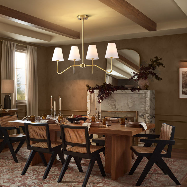 Dresqui 4-Light Dimmable Linear Island Chandelier (32") Brightelier