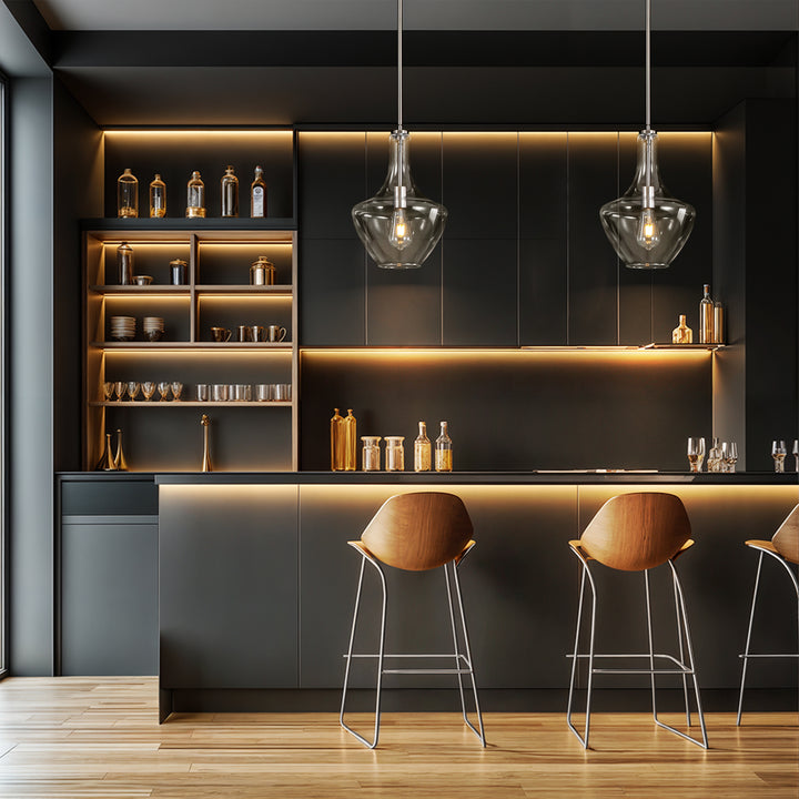 Brillara 1-Light Dimmable Glass Mid-Century Modern Pendant (10") Brightelier