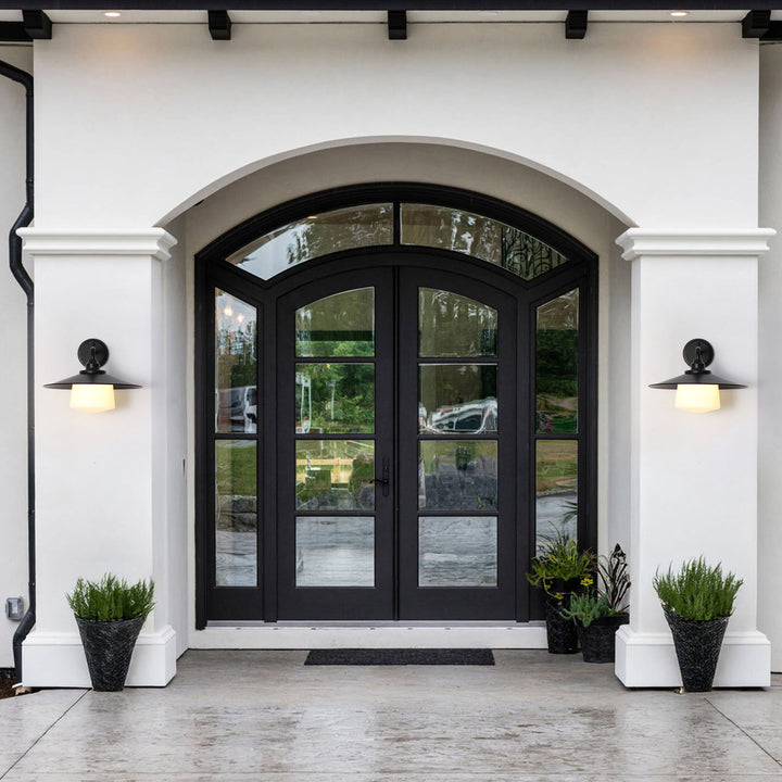 Tranquix 1-Light Outdoor Hardwired Traditional Wall Sconce (14") Brightelier