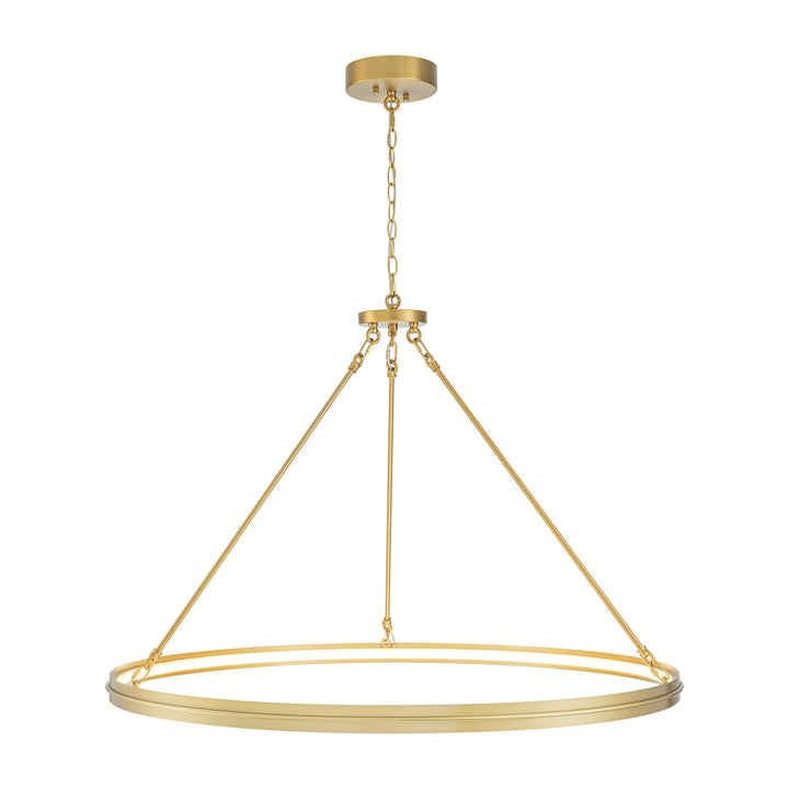 Brixia 1-Light Dimmable Aluminum LED Wagon Wheel Modern Pendant (38") My Store