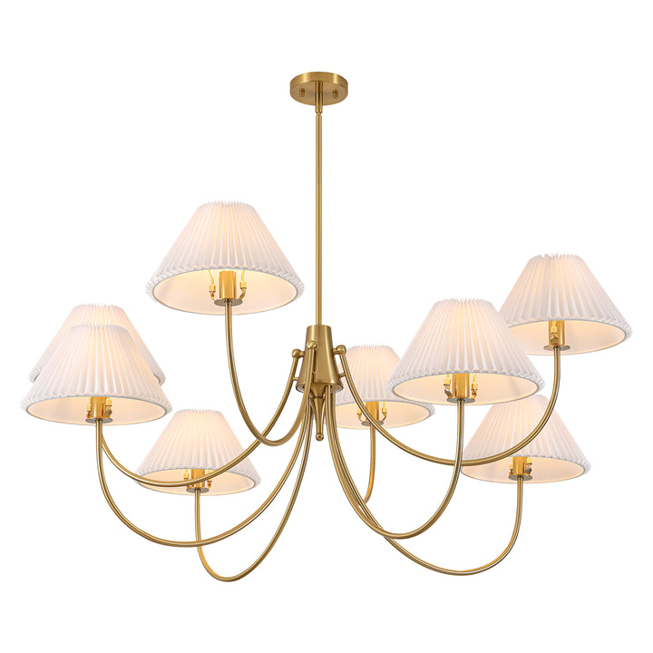 Wesley 8-Light Double Tier Sputnik Mid-Century Modern Chandelier (48") Brightelier