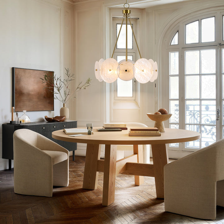 Veylin 6-Light Dimmable Glass Transitional Cluster Chandelier (20") My Store