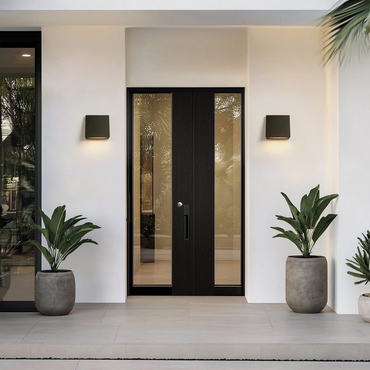 Eavone 1-Light Dimmable LED Modern Geometric Outdoor Wall Sconce (5") My Store