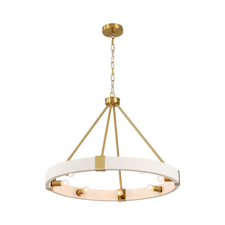 Velroa 8-Light Dimmable Fabric Boho Ring Chandelier (27") My Store