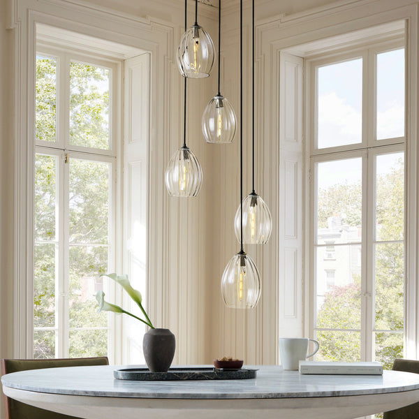 Floatiq 5-Light Linear Cluster Shade Contemporary Pendant (20")