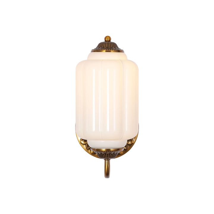 Tranquix 1-Light French Retro Copper Glass Wall Sconce (10") Brightelier