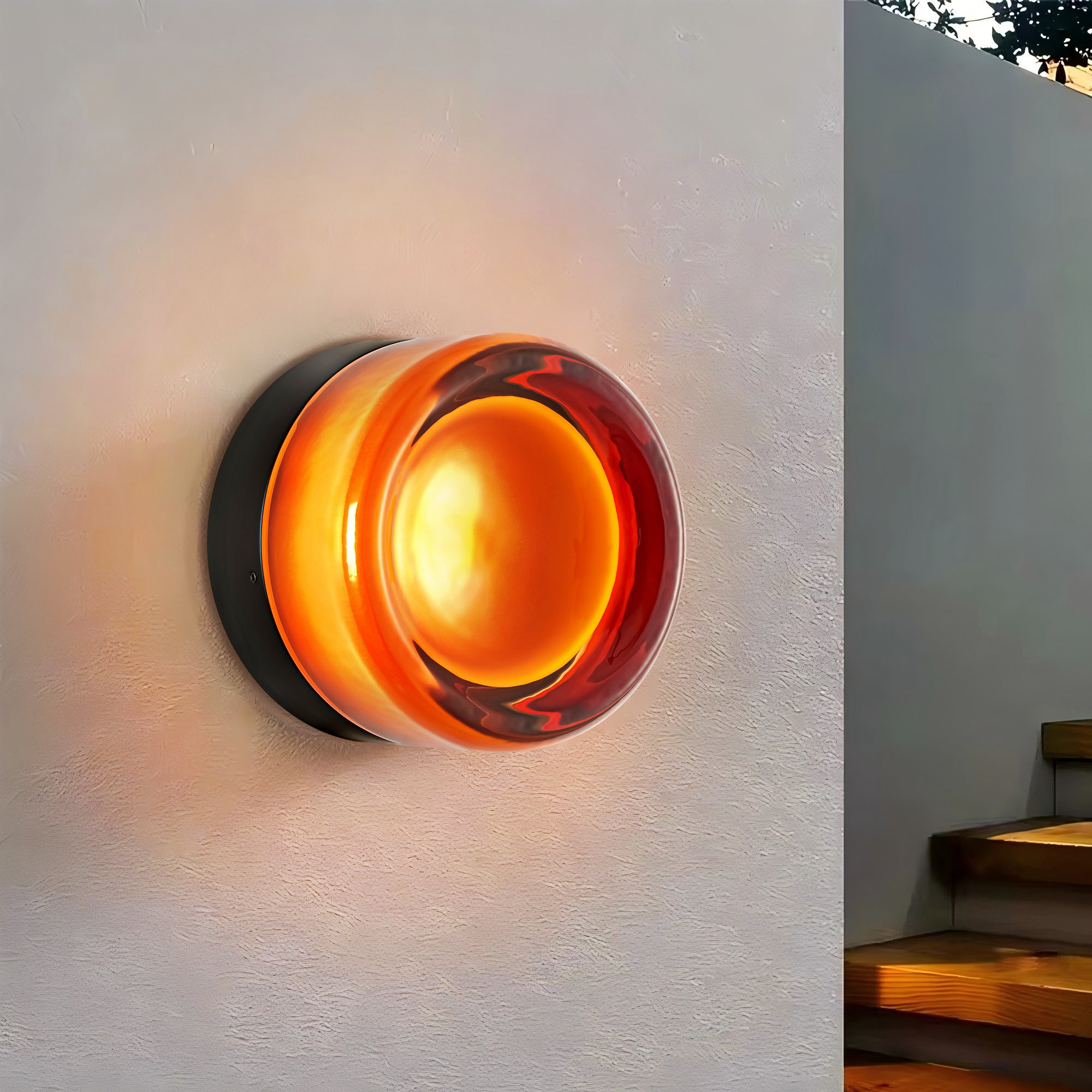 Auralux 1-Light Led Dimple Industrial Flush Mounted Sconce (4") My Store