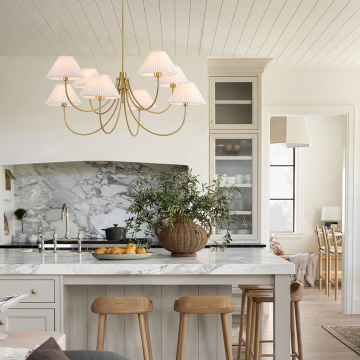 Wesley 8-Light Double Tier Sputnik Mid-Century Modern Chandelier (48") Brightelier