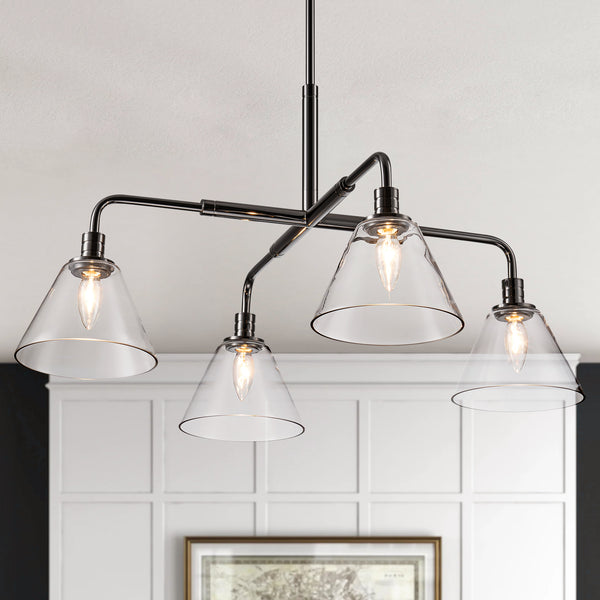 Sylvia 4-Light Dimmable Lantern Industrial Chandelier (30")