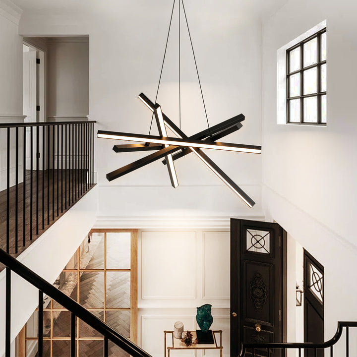 Nortivy 6-Light LED Sputnik Industrial Chandelier (32") Brightelier