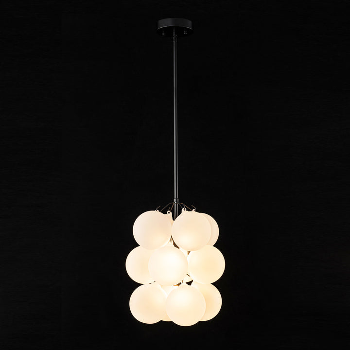 Orbina 2-Light Sputnik Globe Bubble Transitional Chandelier (11") Brightelier