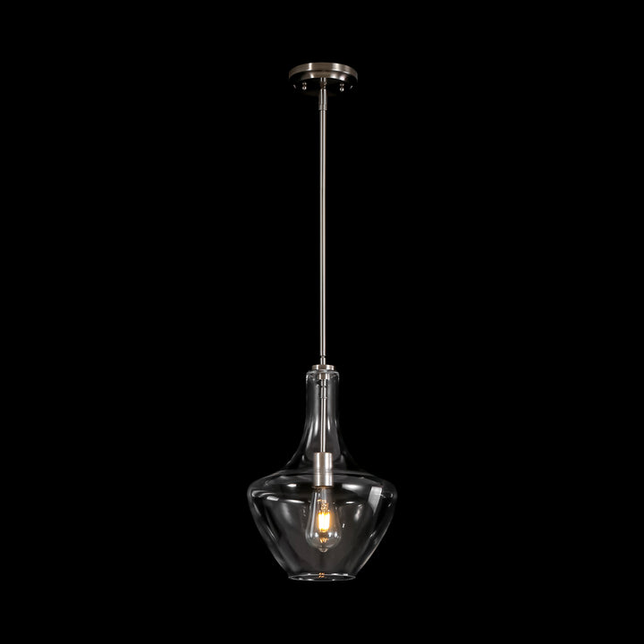 Brillara 1-Light Dimmable Glass Mid-Century Modern Pendant (10") Brightelier