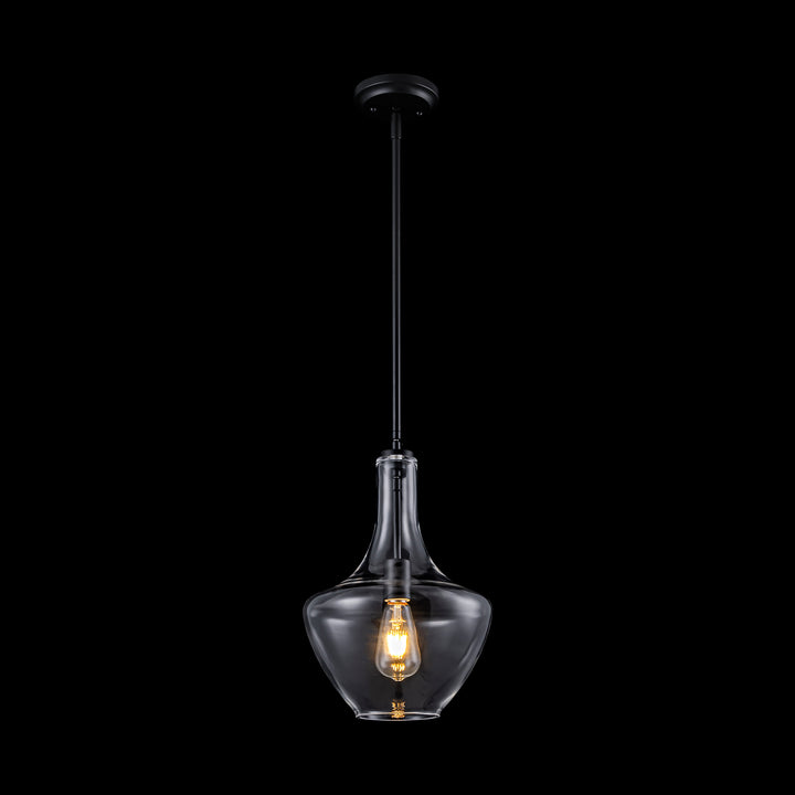 Brillara 1-Light Dimmable Glass Mid-Century Modern Pendant (10") Brightelier
