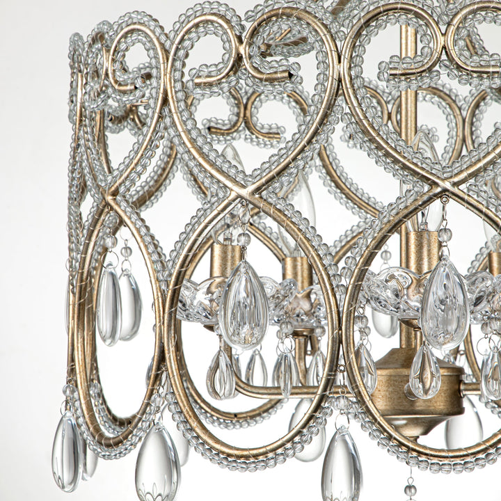 Avelon 5-Light Crystal Candle Drum Mid-Century Chandelier (20") My Store