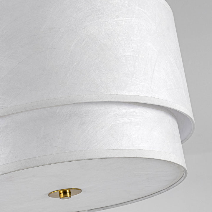 Rovista 3-Light Dimmable Fabric Modern Farmhouse Drum Semi-Flush Mount (15") My Store
