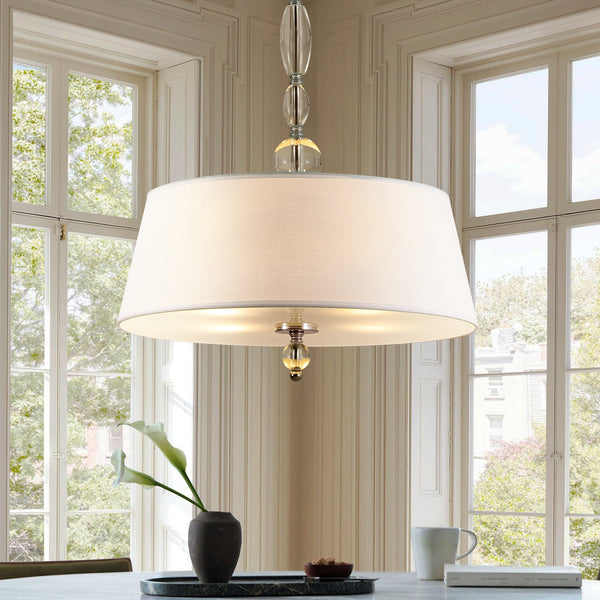 Brilune 4-Light Dimmable Fabric Boho Shaded Chandelier (20") My Store