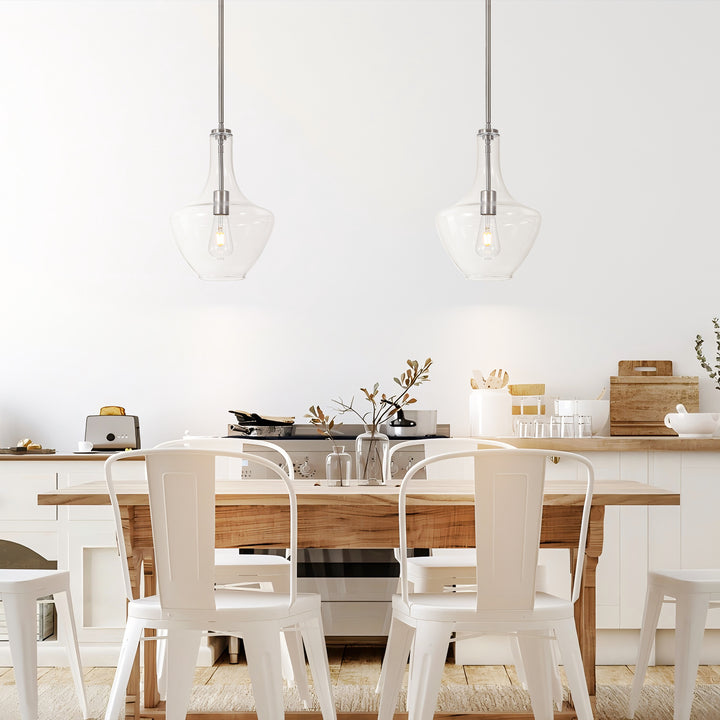 Brillara 1-Light Dimmable Glass Mid-Century Modern Pendant (10") Brightelier