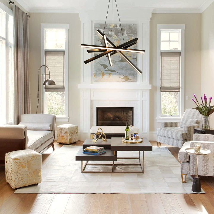 Nortivy 6-Light LED Sputnik Industrial Chandelier (32") Brightelier