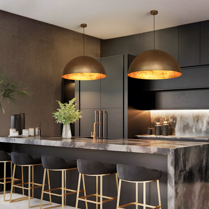 Sparla 3-Light Dimmable Dome Modern Farmhouse Pendant (31") Brightelier