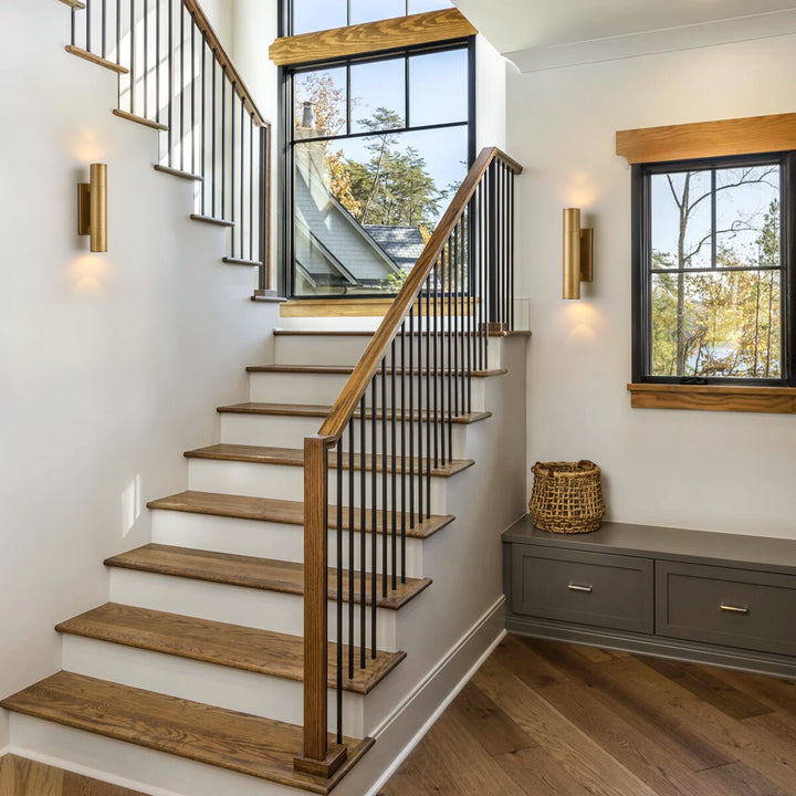 Tivora 1-Light Dimmable Aluminum LED Modern Cylindrical Outdoor Wall Sconce (15") Brightelier