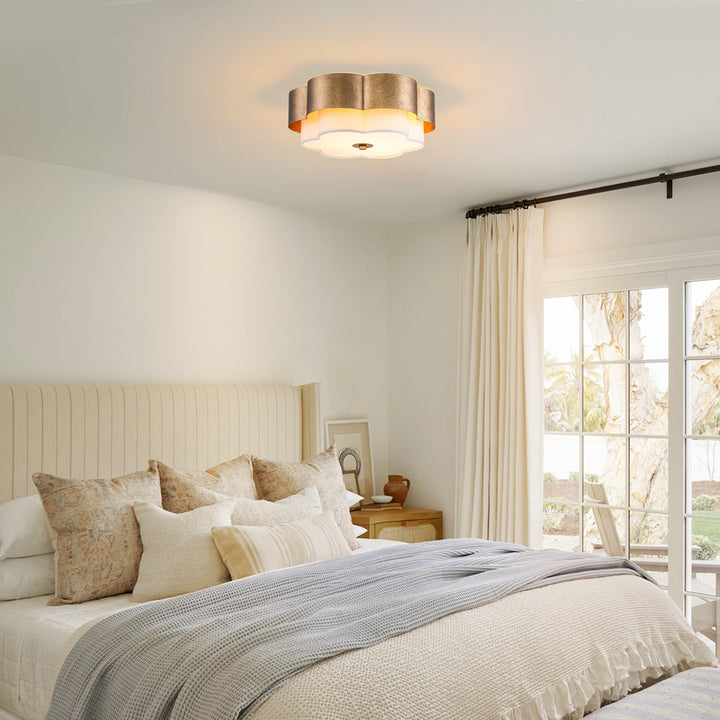 Apex 2-Light Dimmable Transitional Vintage Flush Mount (14") Brightelier