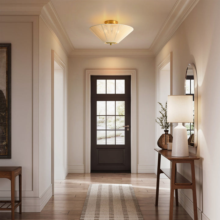 Rovista 2-Light Farmhouse Natural Rope Boho Semi-Flush Mount (15") My Store